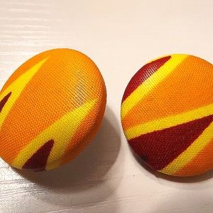 African Print Button Earrings! BUNDLE TO SAVE!